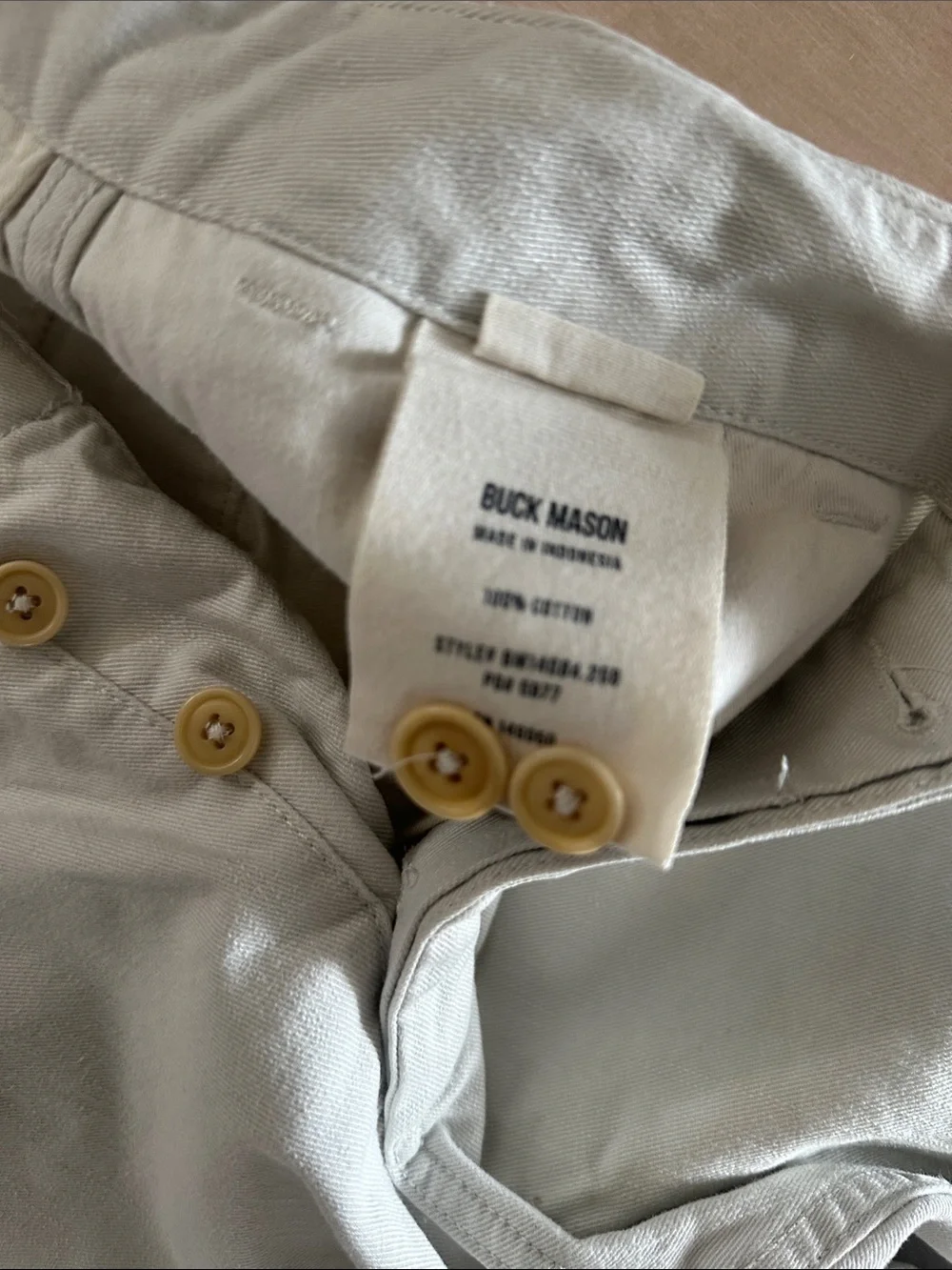 Buck mason officer pant Men's Casual Straight-Leg Pants in Light Beige